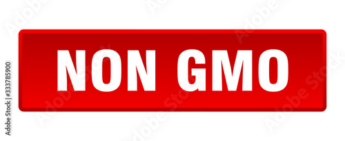 non gmo button. non gmo square red push button