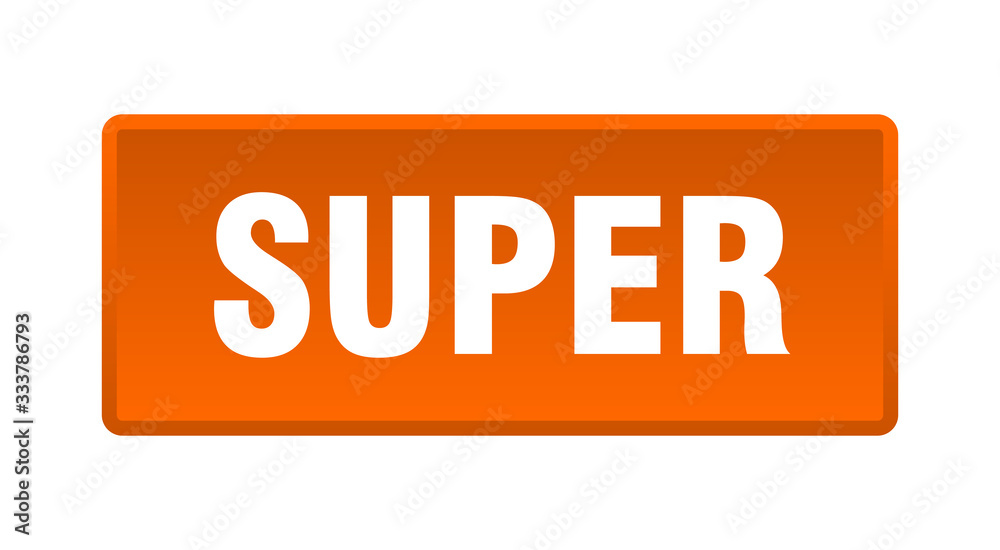 super button. super square orange push button super button. super square orange push button