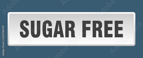 sugar free button. sugar free square white push button