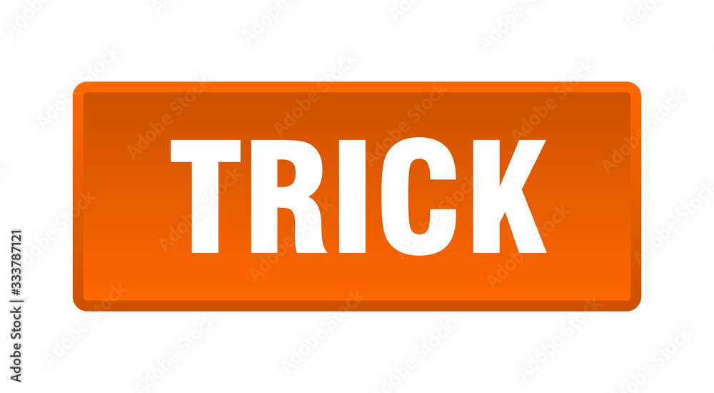 trick button. trick square orange push button trick button. trick square orange push button