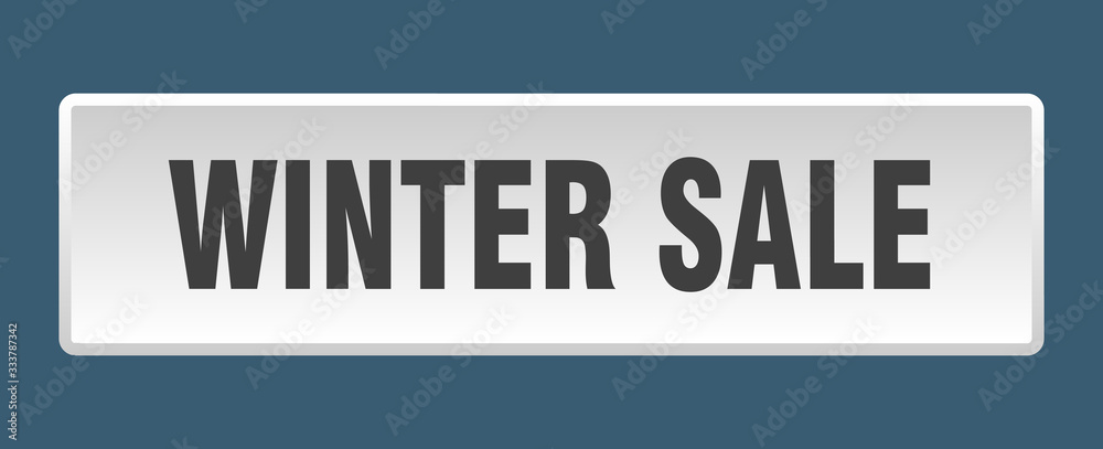 winter sale button. winter sale square white push button winter sale button. winter sale square white push button