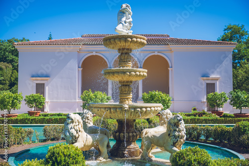 Photography fountain in barcelona spain