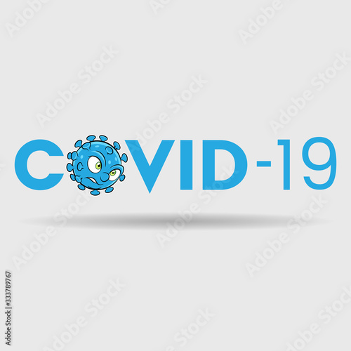 Attacking Coronavirus over Blue Covid-19 Text