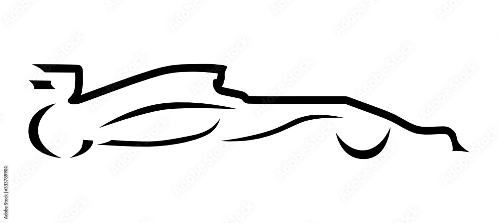 Race Car Line Drawing Silhouette Drawing Race Car Line Drawing Silhouette Drawing