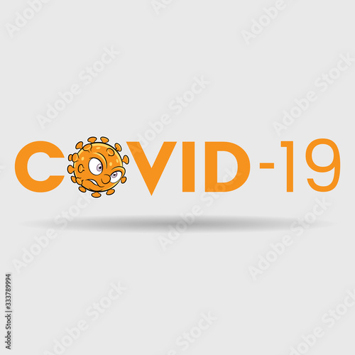 Attacking Coronavirus over Orange Covid-19 Text