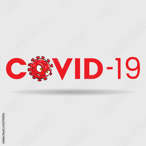 Attacking Coronavirus over Red Covid-19 Text