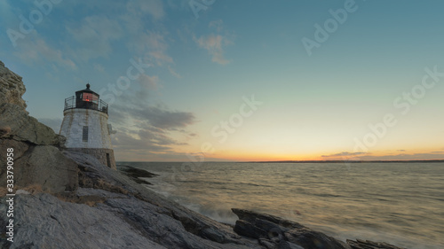 Sunset View of Castle Hill Lighthouse at Newport, Rhode Island © Arthur Hamling