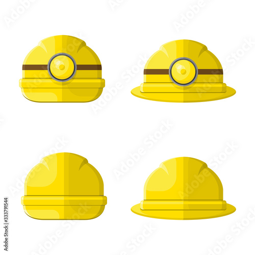 Hard Hat Flat Vector Graphic Icon Set