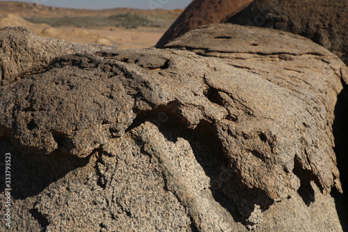 Rochers dans la région d'Atar, Mauritanie
