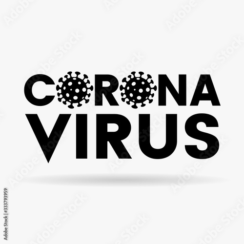Coronavirus Upper Case Black Letters with Simplistic Icons