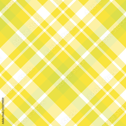 Seamless pattern in fascinating stylish yellow and white colors for plaid, fabric, textile, clothes, tablecloth and other things. Vector image. 2