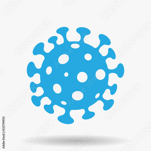 Simplistic Blue Coronavirus Icon