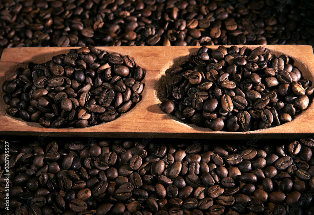 Fototapeta premium Macro coffee beans