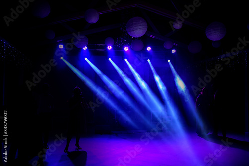 Light show on a wedding party