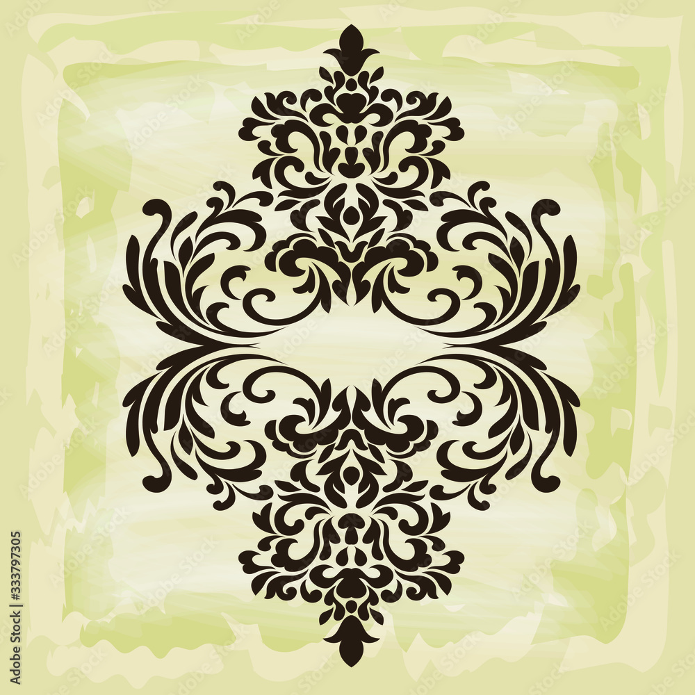 Oriental vector damask patterns for greeting cards and wedding invitations. Oriental vector damask patterns for greeting cards and wedding invitations.