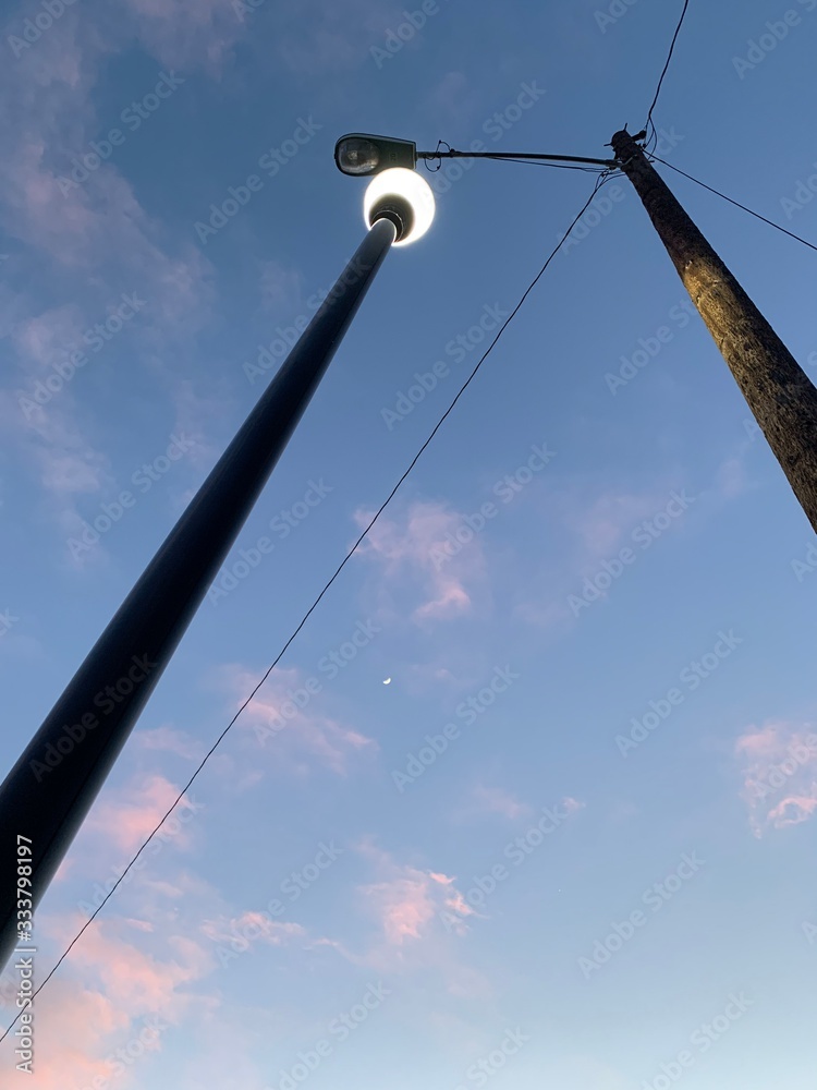 Obraz premium pole on blue sky