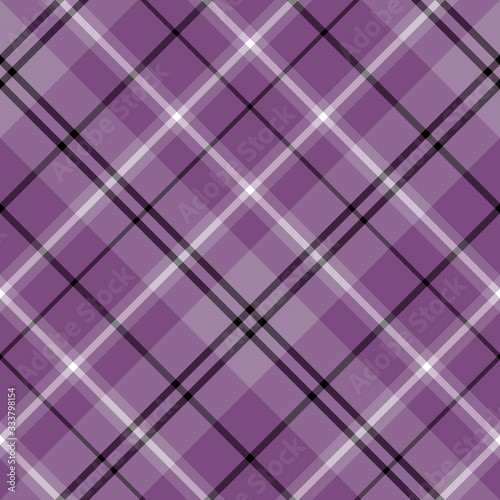 Seamless pattern in fascinating discreet violet, black and white colors for plaid, fabric, textile, clothes, tablecloth and other things. Vector image. 2