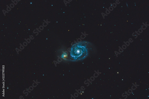 M51 The Whirlpool galaxy , (20 x 5 minute image stack) Cornwall, UK