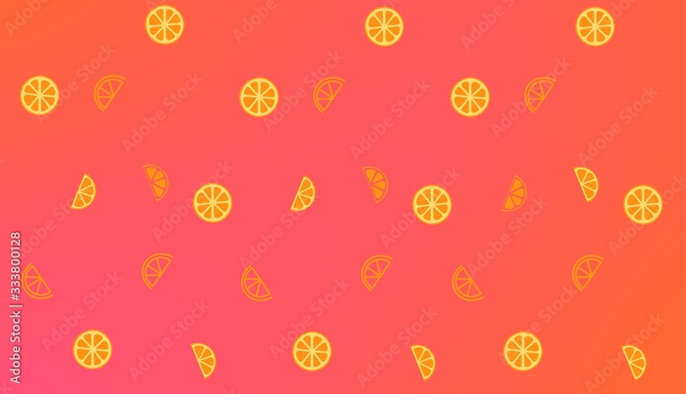 orange seamless pattern with fruits orange seamless pattern with fruits