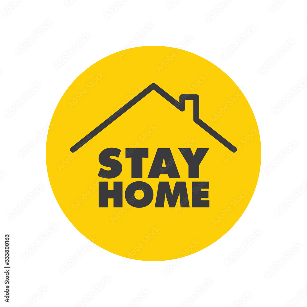 Stay home campaign badge. Design for prevention in quarantine times in pandemic virus outbreak. #stayhome Stay home campaign badge. Design for prevention in quarantine times in pandemic virus outbreak. #stayhome