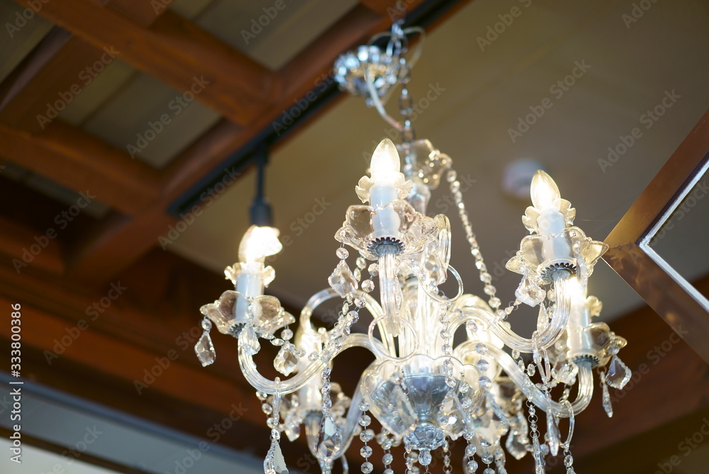 Gorgeous Shining chandelier interior illumination Gorgeous Shining chandelier interior illumination