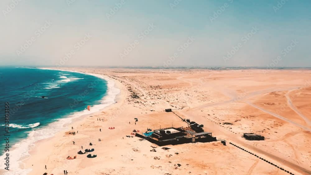 Aerial view of Ponta Preta Beach in Sal Cape Verde - Cabo Verde 2020