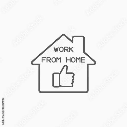 work from home icon, work at home vector