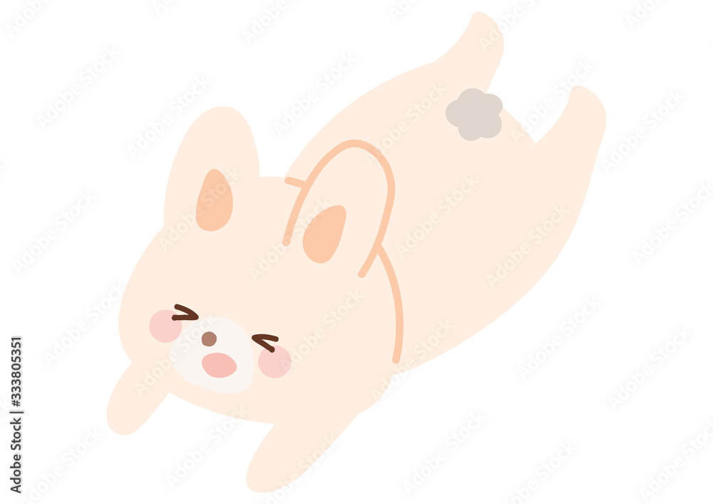 転ぶうさぎのイラスト Stock Vector Adobe Stock