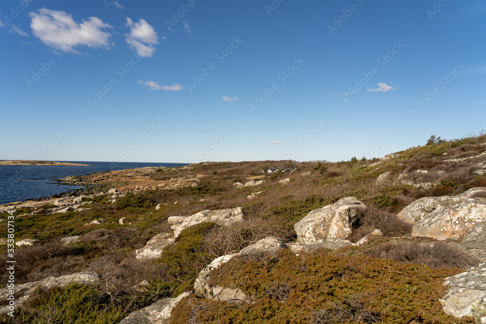 The rocky landscape of Tylosand is great for hiking and relaxing, located in Tylosand, Halmstad, Sweden