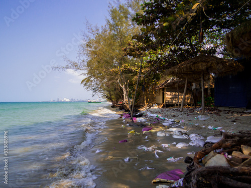 Garbage in Sihanoukville, Cambodia photo