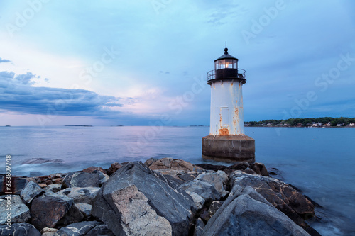 Winter Island Lighthouse in Salem, Massachusetts