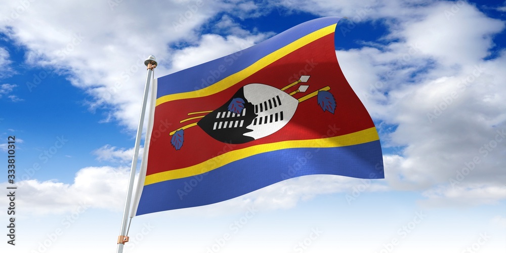 Swaziland - waving flag - 3D illustration