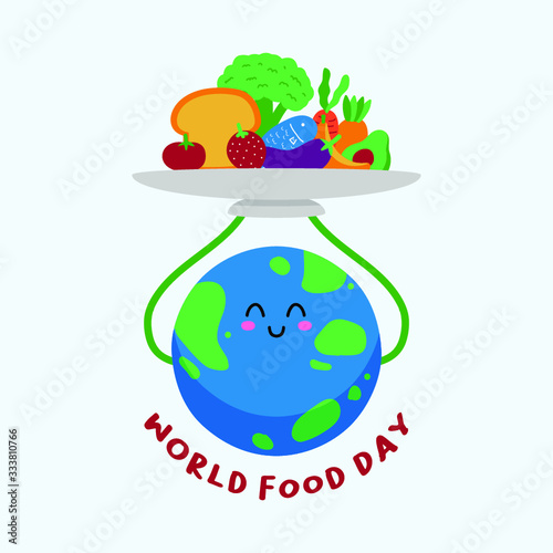 world food day illustration set of vegetables