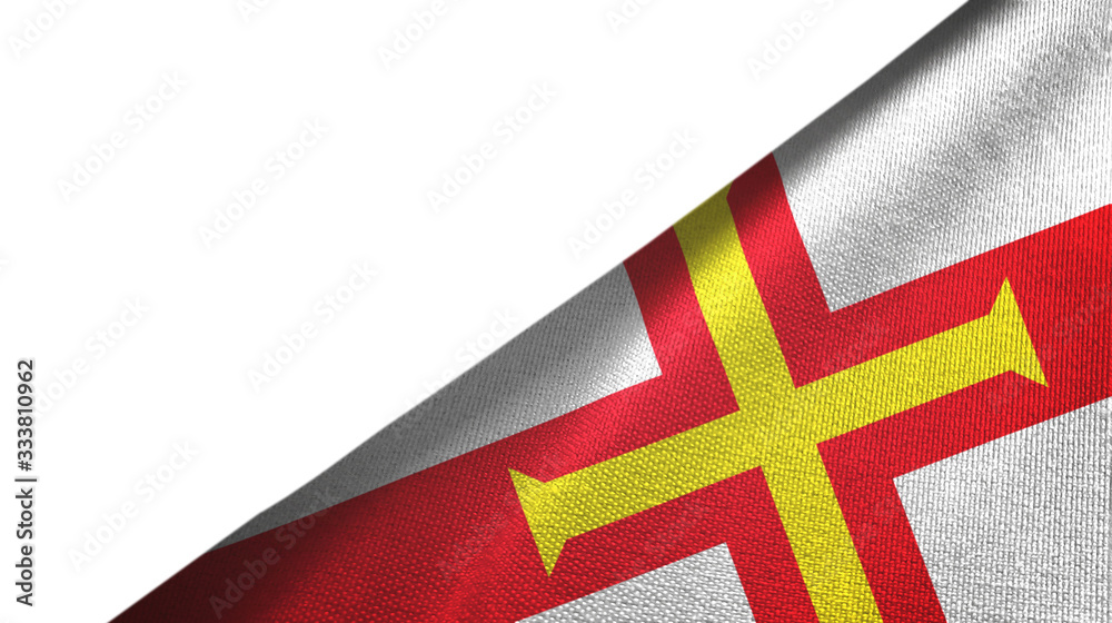 Guernsey flag right side with blank copy space