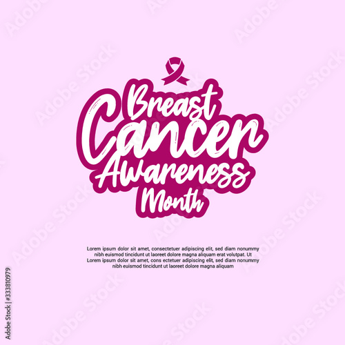 breast cancer awareness month poster design template