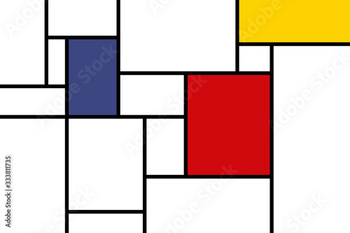 colorful rectangles in mondrian style