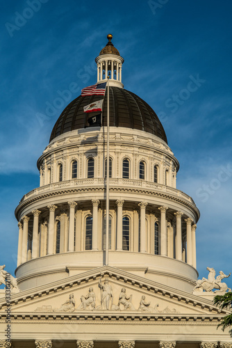 CALIFORNIA STATE CAPITOL BUILDING WITH CLOUDS