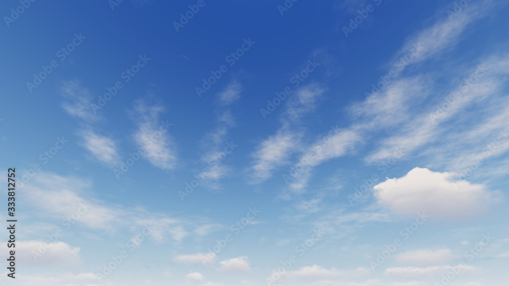 Fototapeta premium Cloudy blue sky abstract background, blue sky background with tiny clouds
