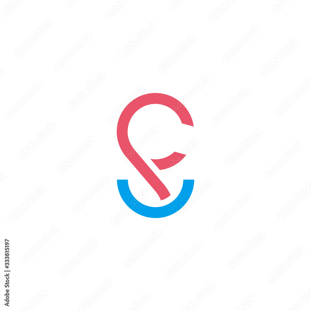 letter fu simple geometric loop line design symbol logo vector letter fu simple geometric loop line design symbol logo vector