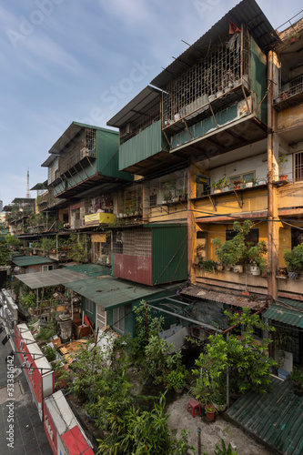traditional apartment buildings of hanoi