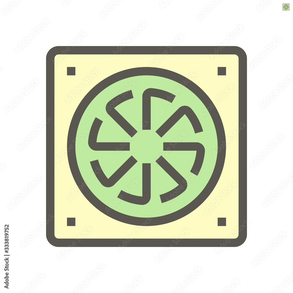 Computer fan and technology vector icon set, 48X48 pixel perfect and editable stroke. Computer fan and technology vector icon set, 48X48 pixel perfect and editable stroke.