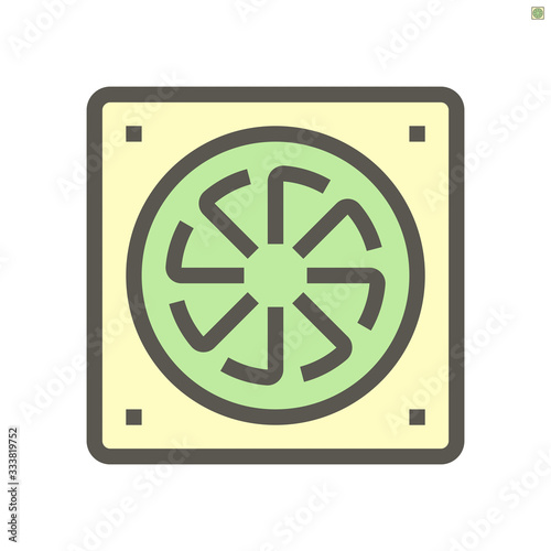 Computer fan and technology vector icon set, 48X48 pixel perfect and editable stroke.