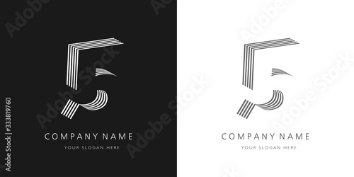 5 logo number modern design photo