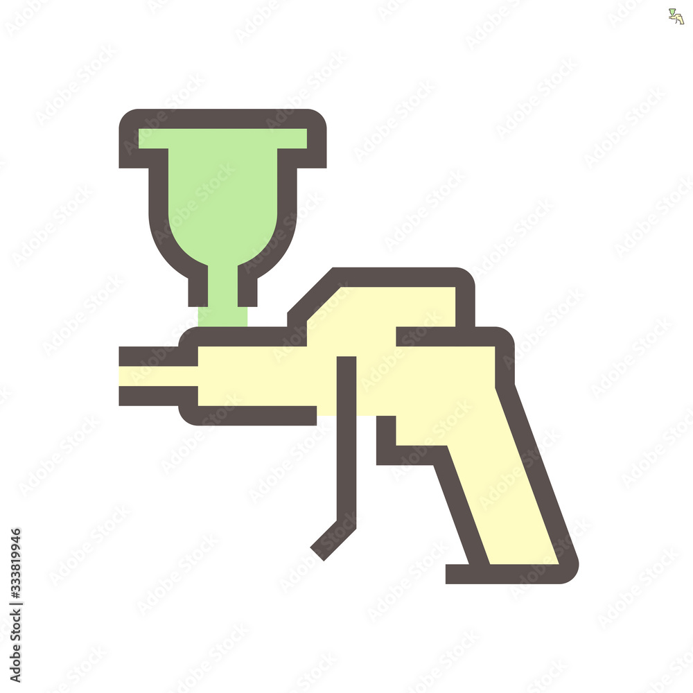 Car paint nozzle tool for car painting work vector icon design, 48x48 pixel perfect and editable stroke. Car paint nozzle tool for car painting work vector icon design, 48x48 pixel perfect and editable stroke.