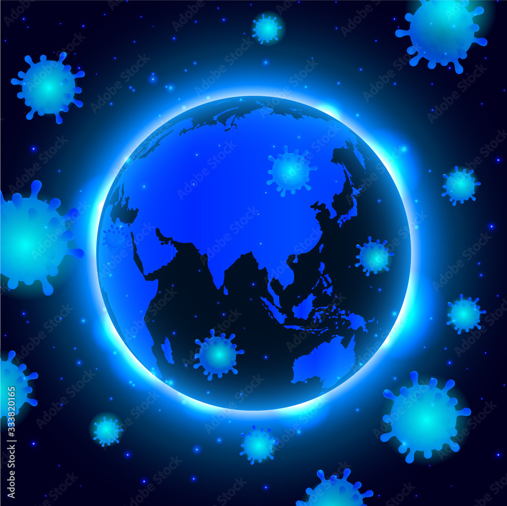 Fototapeta premium コロナ ウイルス 世界 背景