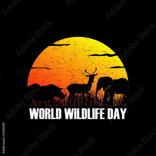 World Wildlife Day design vector
