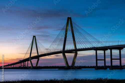 Arthur Ravenel Jr. Bridge in Charleston, South Carolina at sunset. © Lori Labrecque