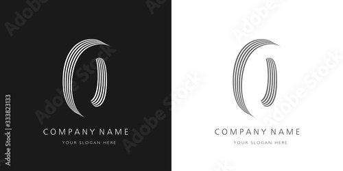 0 logo number modern design photo