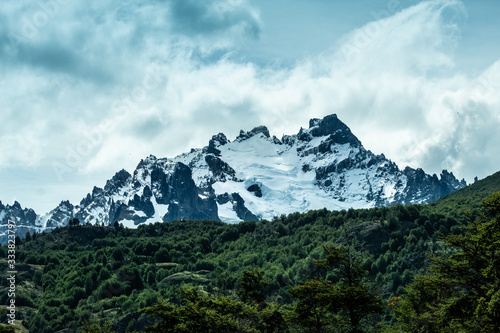 view of Mountains Andes PAtagonia 