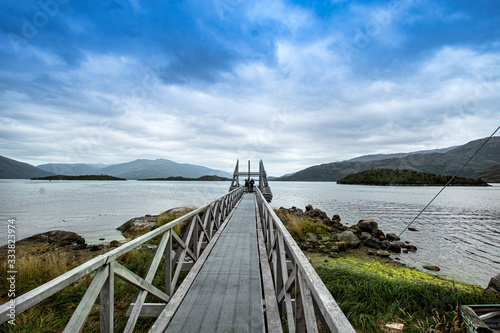 wooden pier on the lake